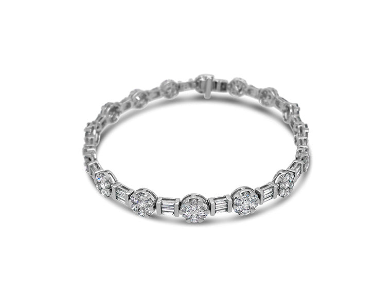 (REF 1008) 6.10ct Bracelet (18ct White Gold)
