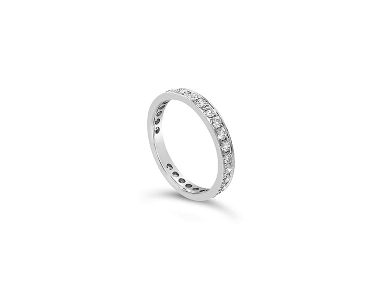 (REF 1063) 0.99ct Diamond Full Eternity Ring (18ct White Gold)