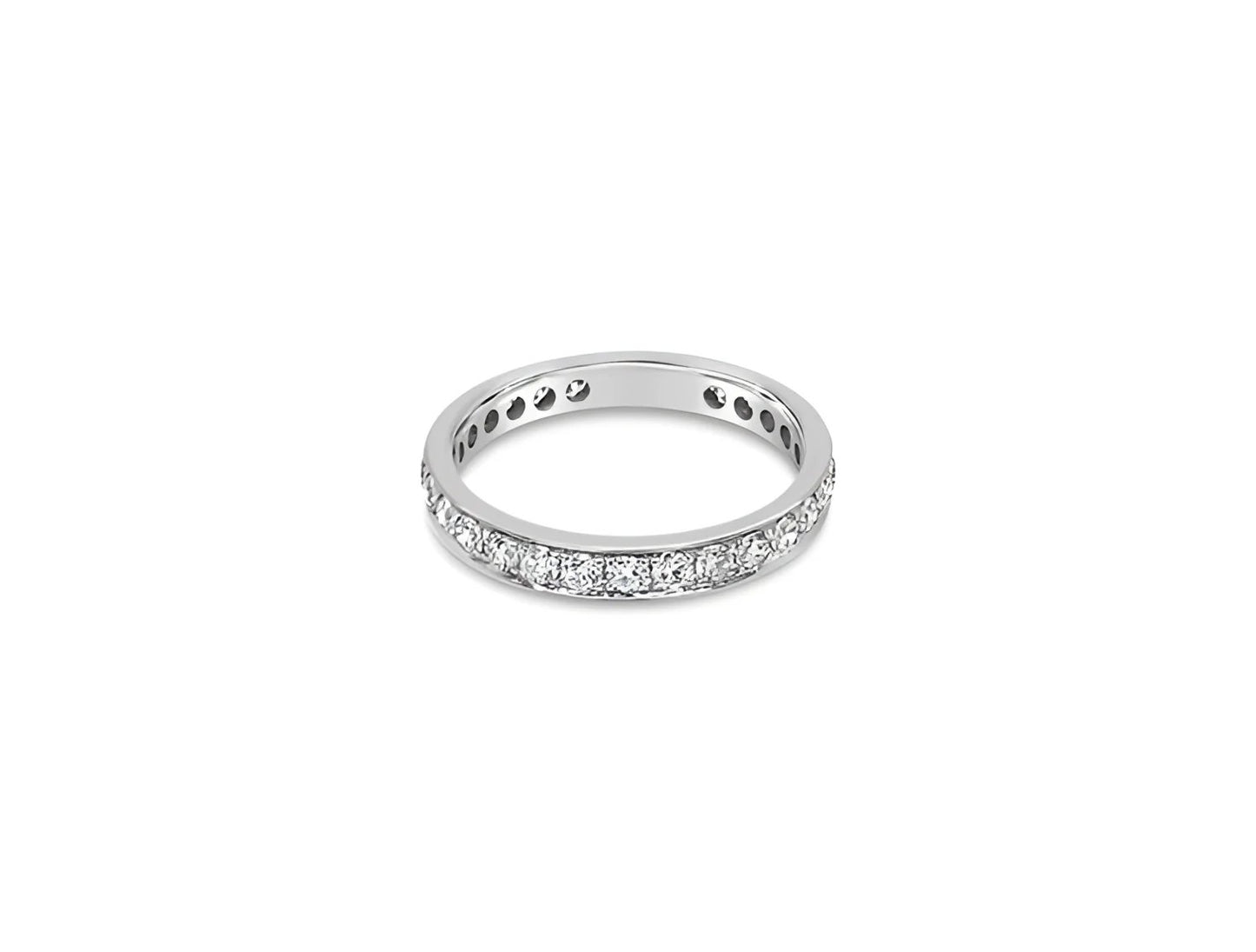 (REF 1063) 0.99ct Diamond Full Eternity Ring (18ct White Gold)