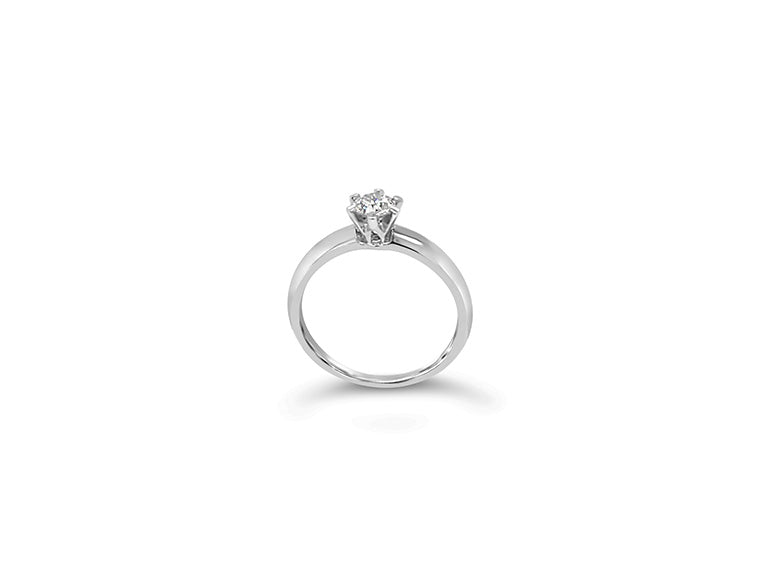 (REF 1096) 0.43ct Diamond Tiffany Co Solitaire Ring (18ct White Gold)