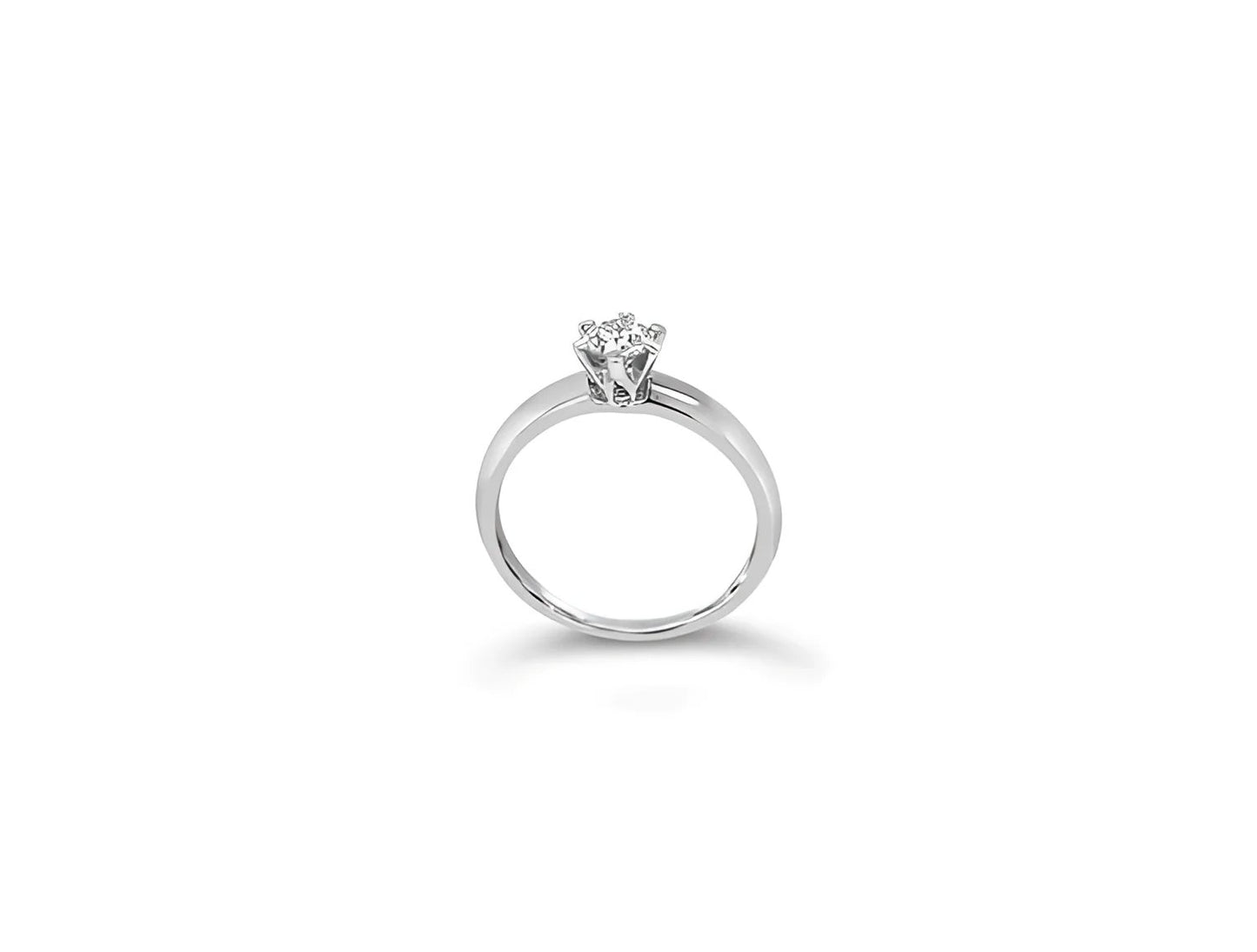 (REF 1096) 0.43ct Diamond Tiffany Co Solitaire Ring (18ct White Gold)