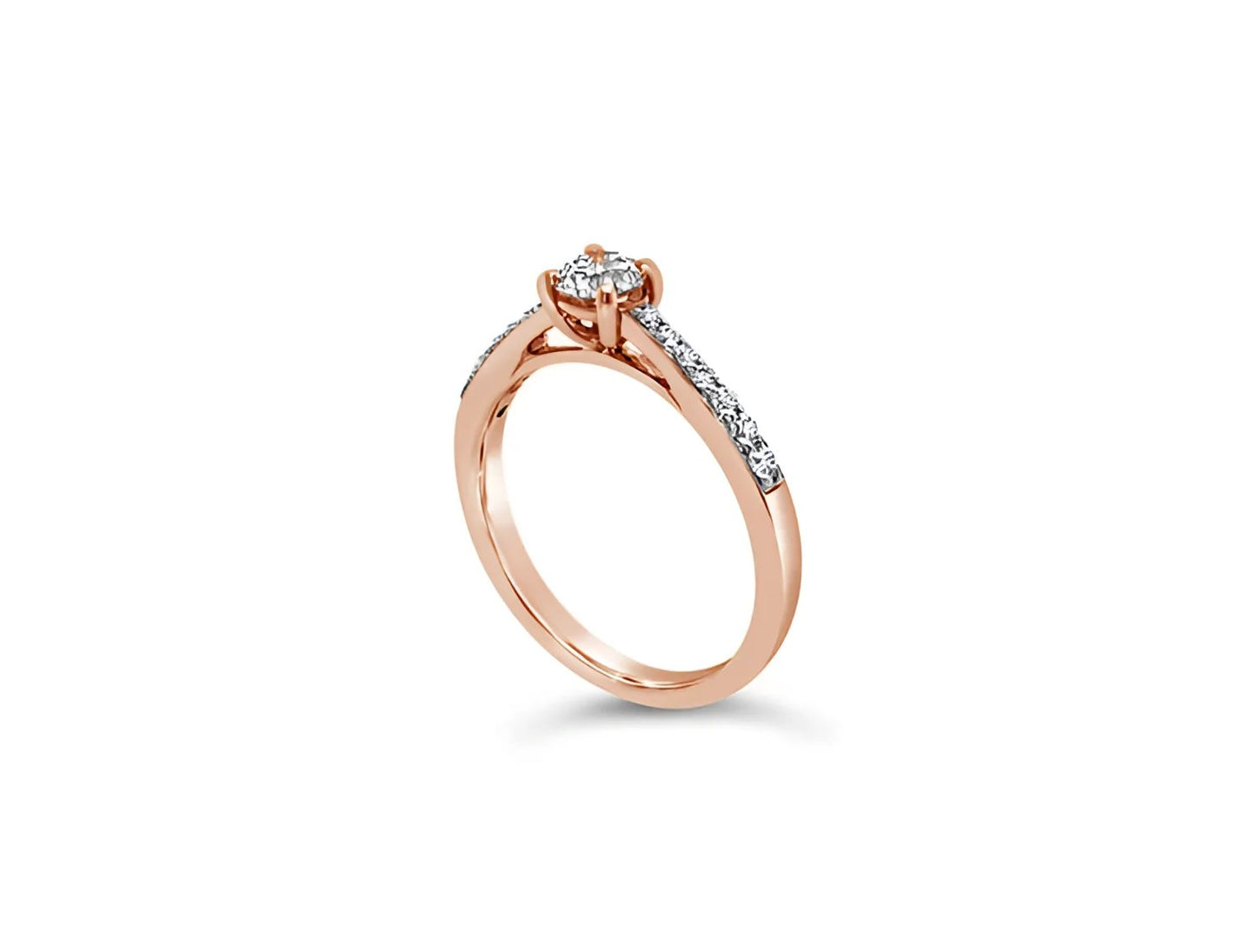 (REF 1136) 0.45ct DIAMOND RING SOLITAIRE (18CT ROSE GOLD)