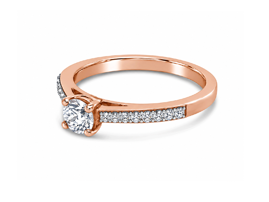 0.45ct Diamond Solitaire Ring – 18ct Rose Gold