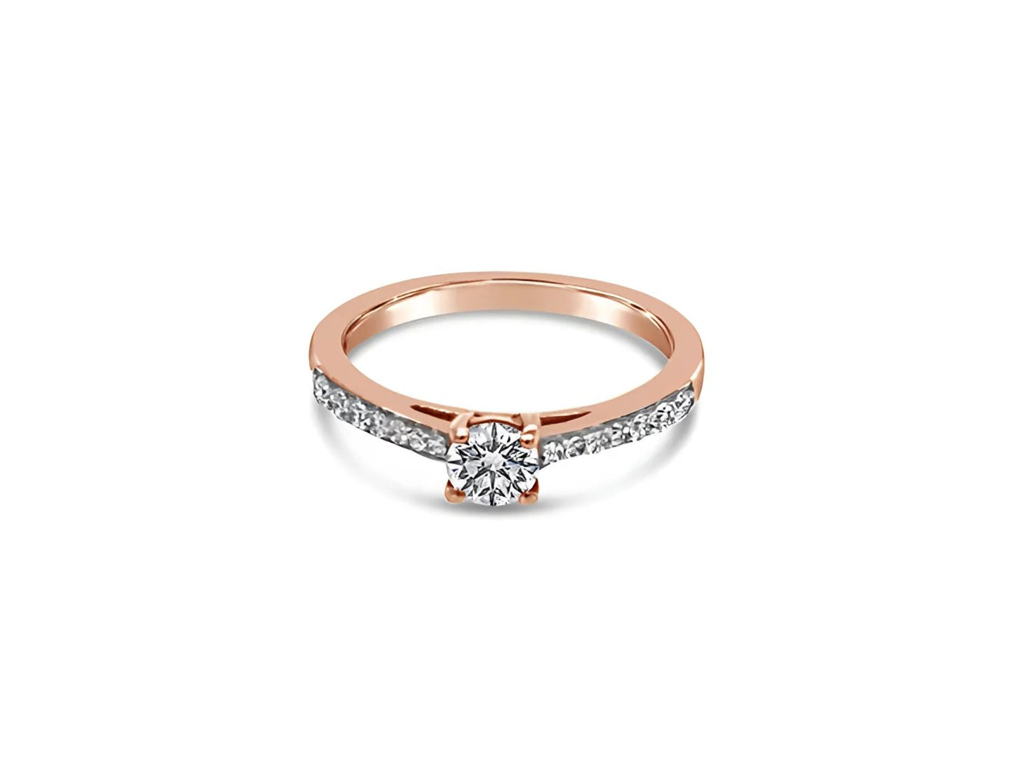(REF 1136) 0.45ct DIAMOND RING SOLITAIRE (18CT ROSE GOLD)