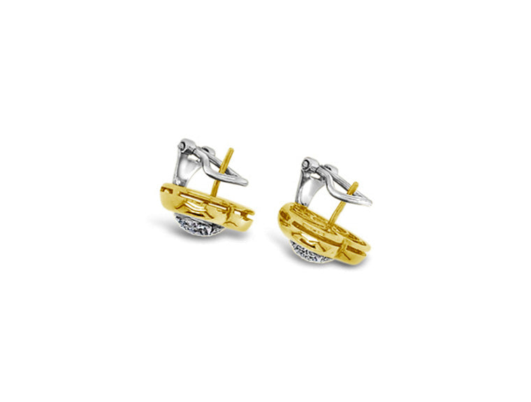 (REF 1140) 0.50ct DIAMOND HEART EARRINGS (18CT YELLOW GOLD)