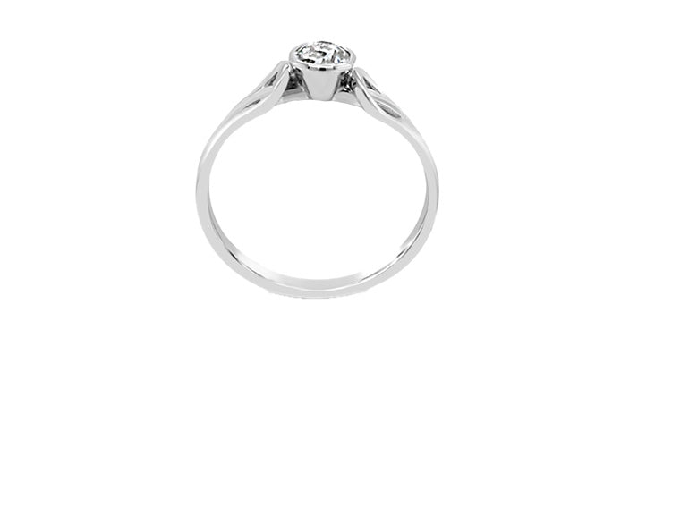 (REF 1186) 0.34ct DIAMOND SOLITAIRE RING (18CT WHITE GOLD)