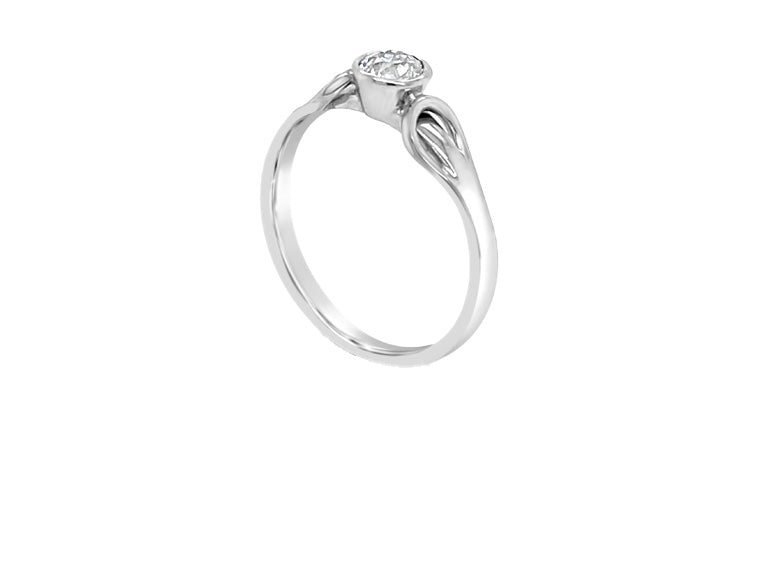 (REF 1186) 0.34ct DIAMOND SOLITAIRE RING (18CT WHITE GOLD)