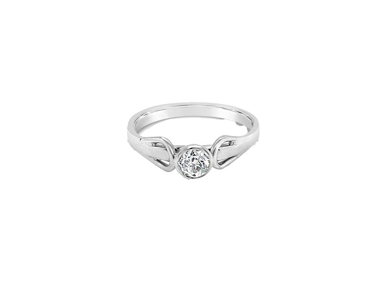 (REF 1186) 0.34ct DIAMOND SOLITAIRE RING (18CT WHITE GOLD)