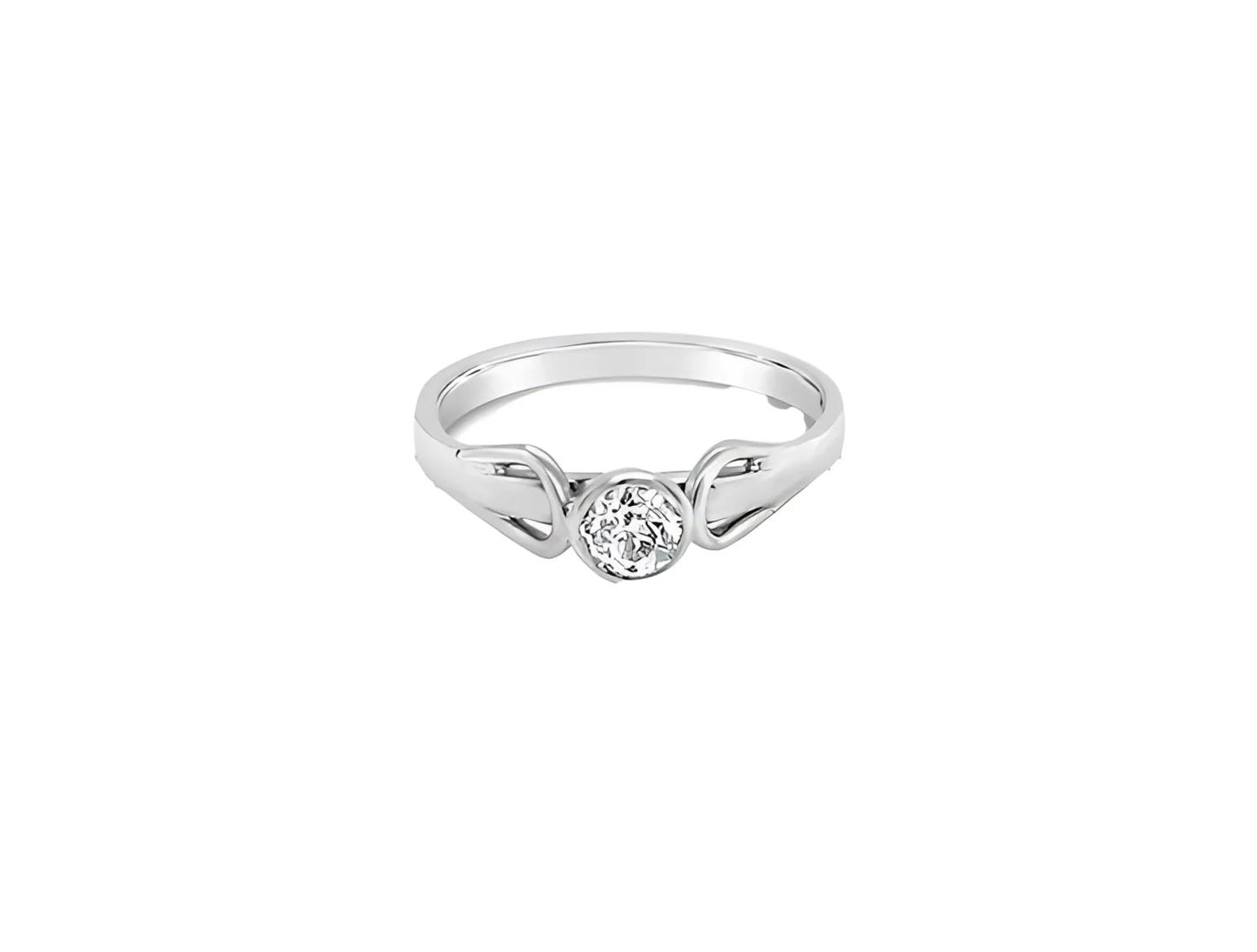 (REF 1186) 0.34ct DIAMOND SOLITAIRE RING (18CT WHITE GOLD)