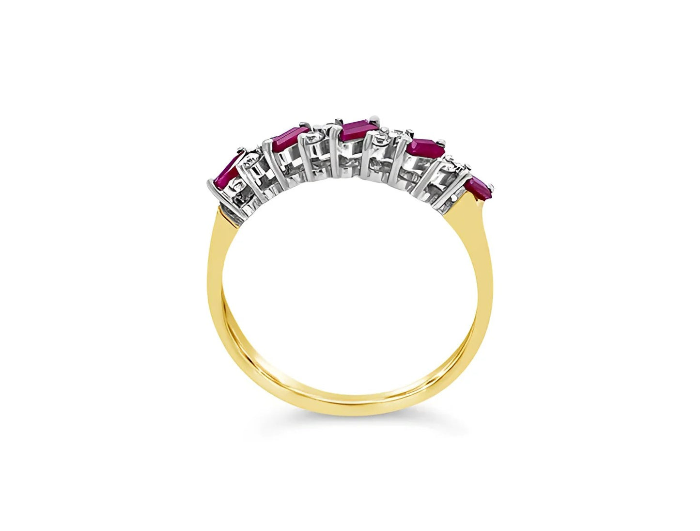(REF 1194) Ruby and Diamond Ring (18CT YELLOW GOLD)