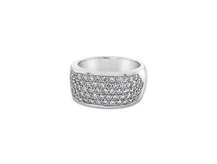 (REF 1314) 2.5cts BESPOKE DIAMOND PAVE GENTS RING (PLATINUM)