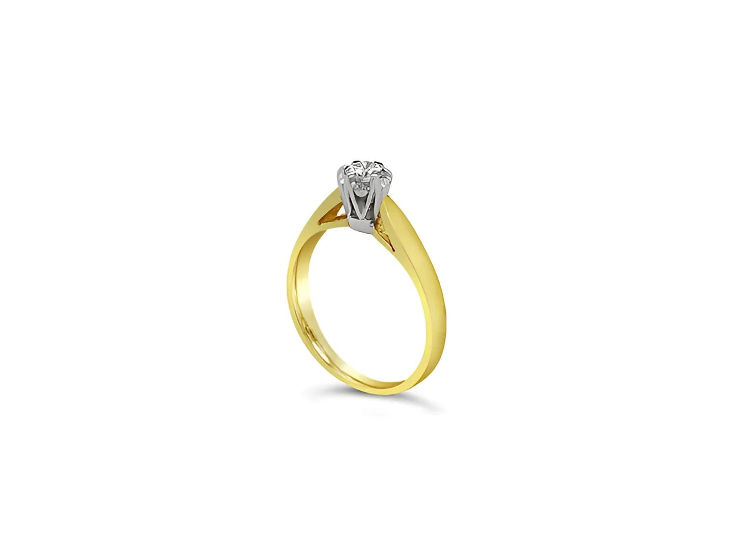 (REF 1357) DIAMOND SOLITAIRE RING (9CT YELLOW GOLD)