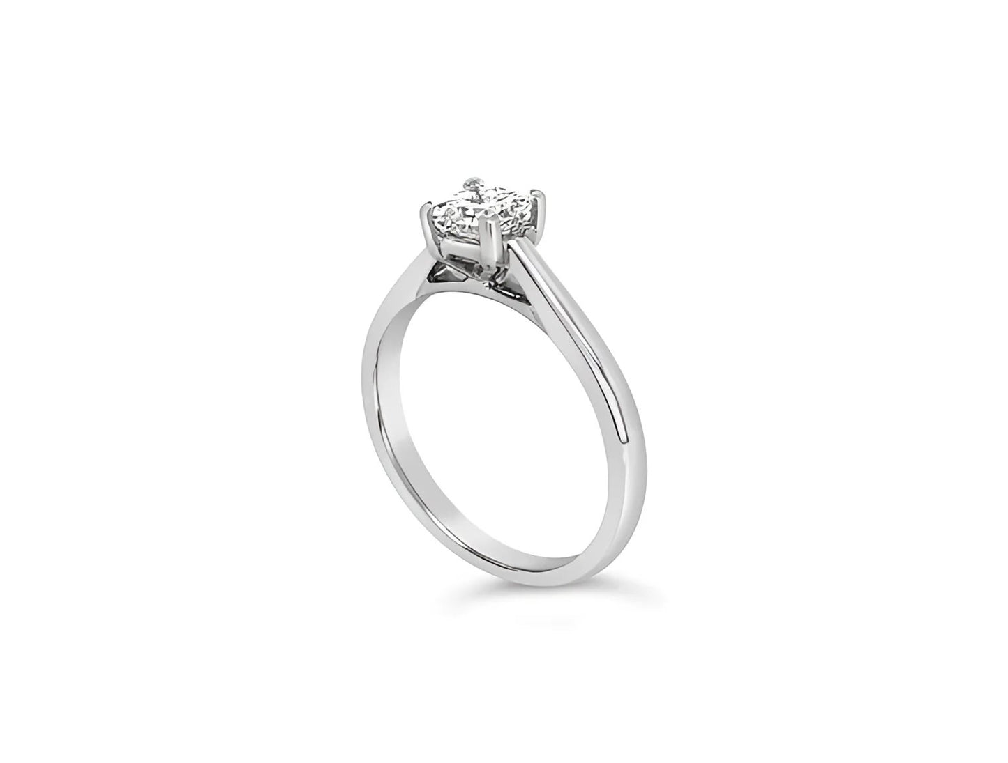(REF 1363) 0.60ct Diamond Princess Solitaire Ring (PLATINUM)