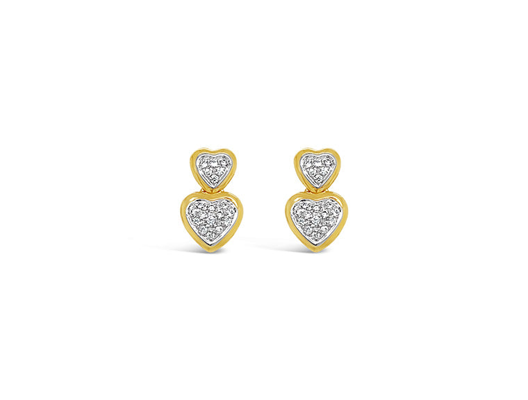 (REF 1398) 0.91ct Earring Diamond Heart (18ct White Gold)