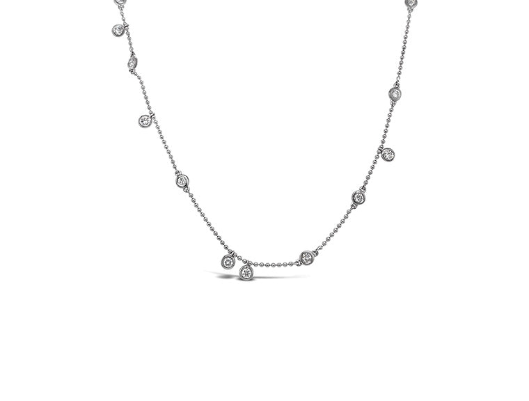 (REF 1401) 1.07ct Diamond Necklace DeBeers (18ct White Gold)
