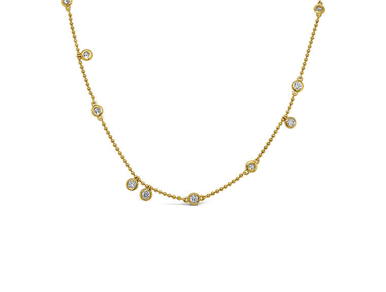 (REF 1403) 1.20ct Diamond Necklace DeBeers (18ct Yellow Gold)