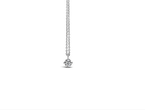 (REF 1406) 0.36ct Diamond Necklace Solitaire (18ct White Gold)