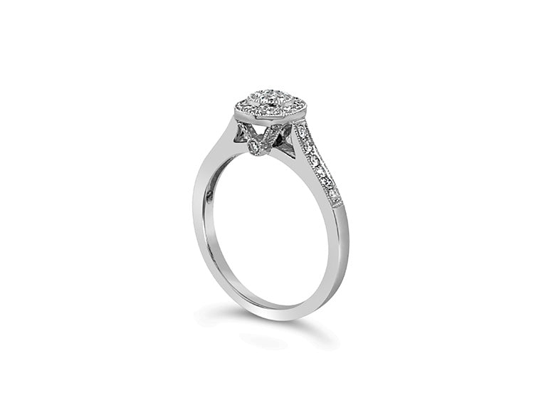(REF 1428) Diamond Solitaire Ring (18ct White Gold)
