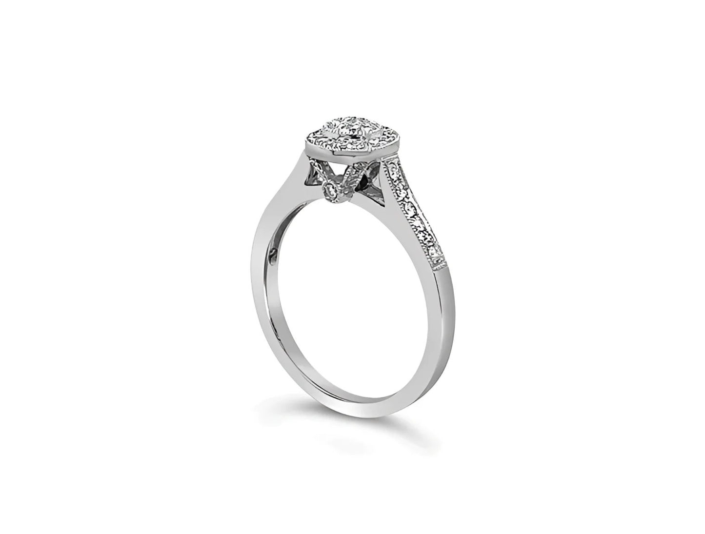 (REF 1428) Diamond Solitaire Ring (18ct White Gold)