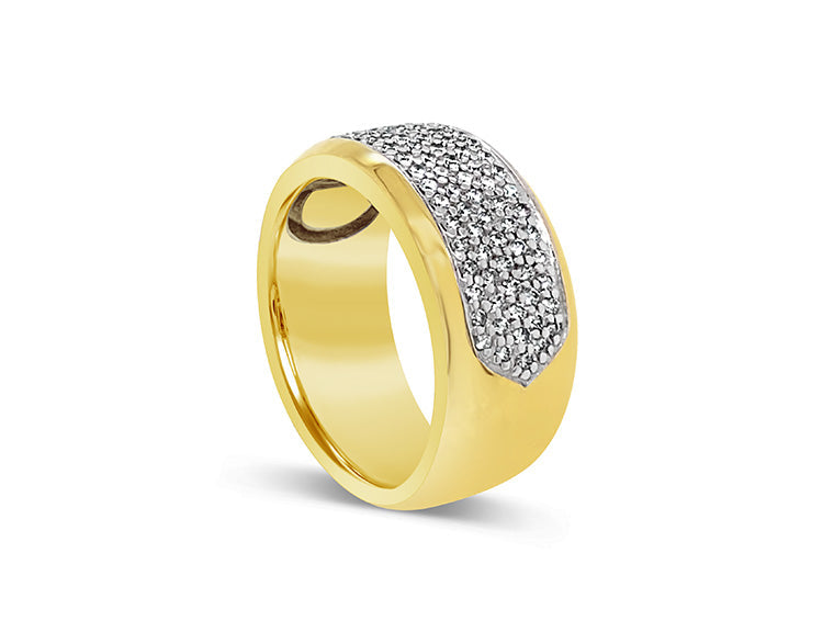 (REF 1434) 1.50ct Diamond Pave Ring (18ct Yellow Gold)