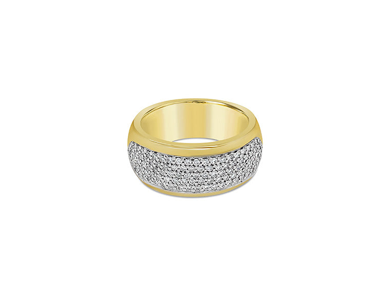 (REF 1434) 1.50ct Diamond Pave Ring (18ct Yellow Gold)