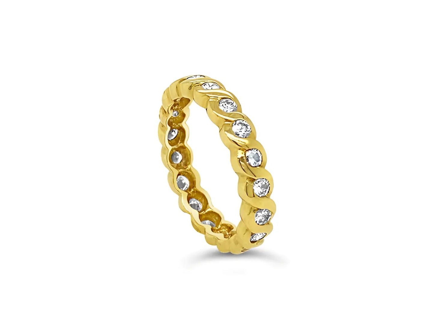 (REF 1443) 0.76ct Diamond Eternity Ring (18ct Yellow Gold)