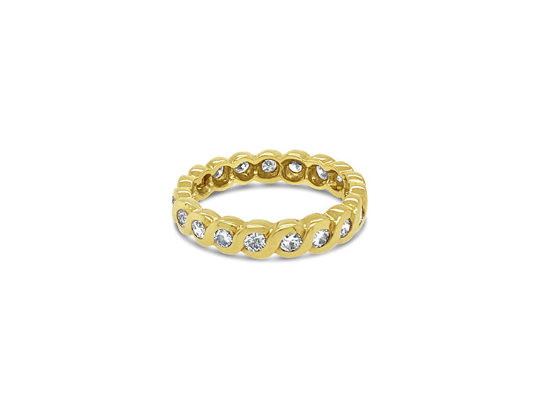 (REF 1443) 0.76ct Diamond Eternity Ring (18ct Yellow Gold)