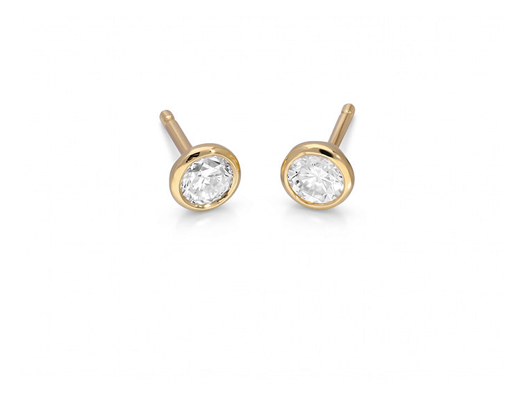1ct Diamond Stud Earrings in 18ct Yellow Gold