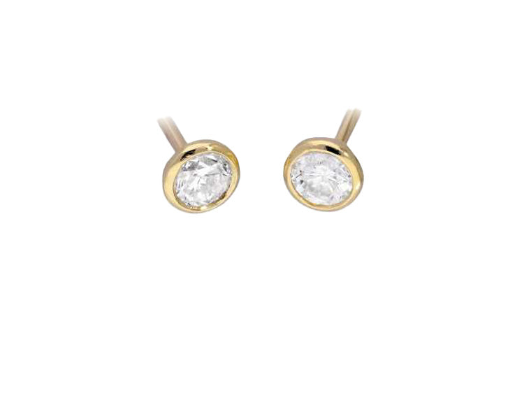 (REF 1472) 1.00ct Diamond Stud Earrings (18ct Yellow Gold)