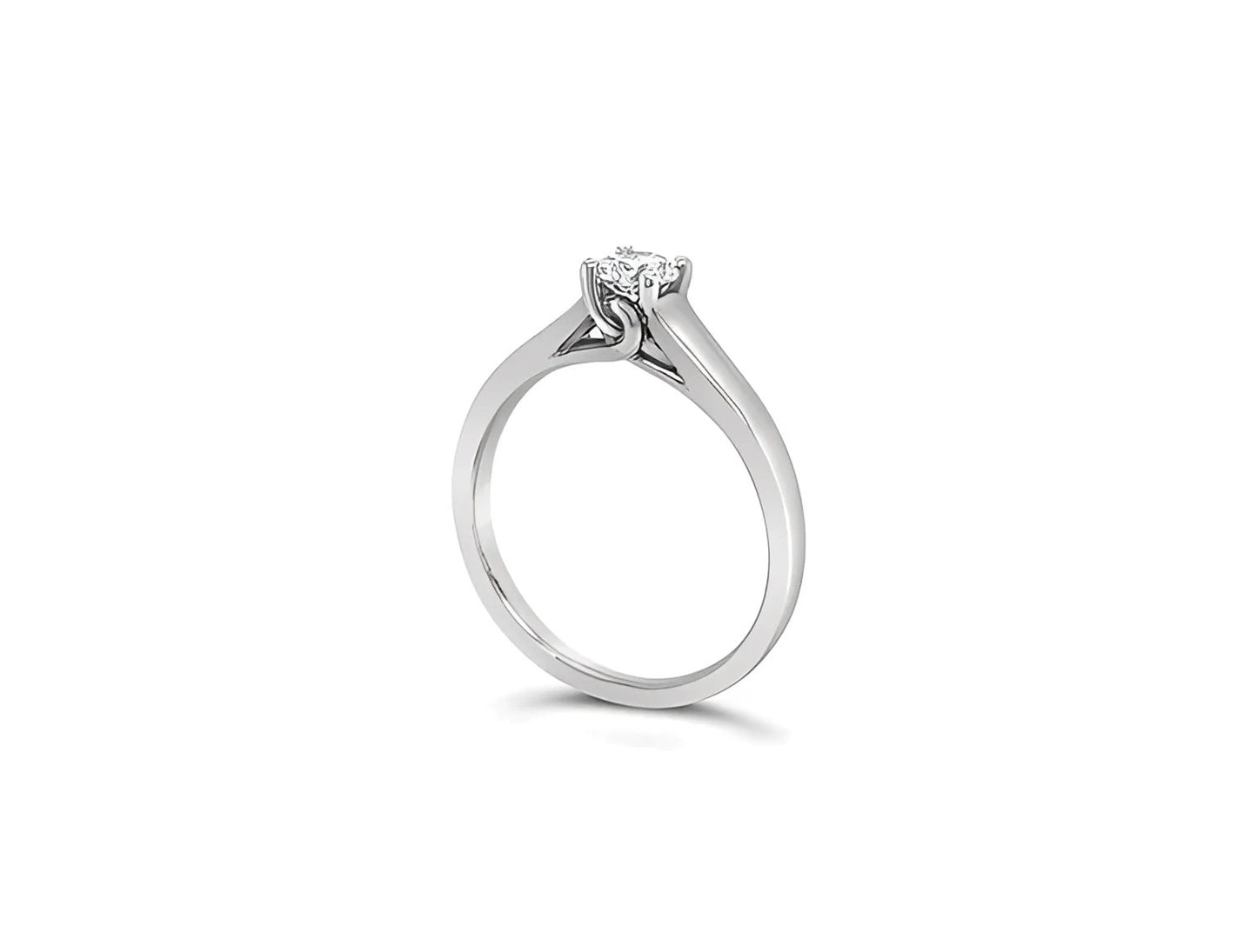 (REF 1511) Diamond Solitaire Ring (18ct White Gold)