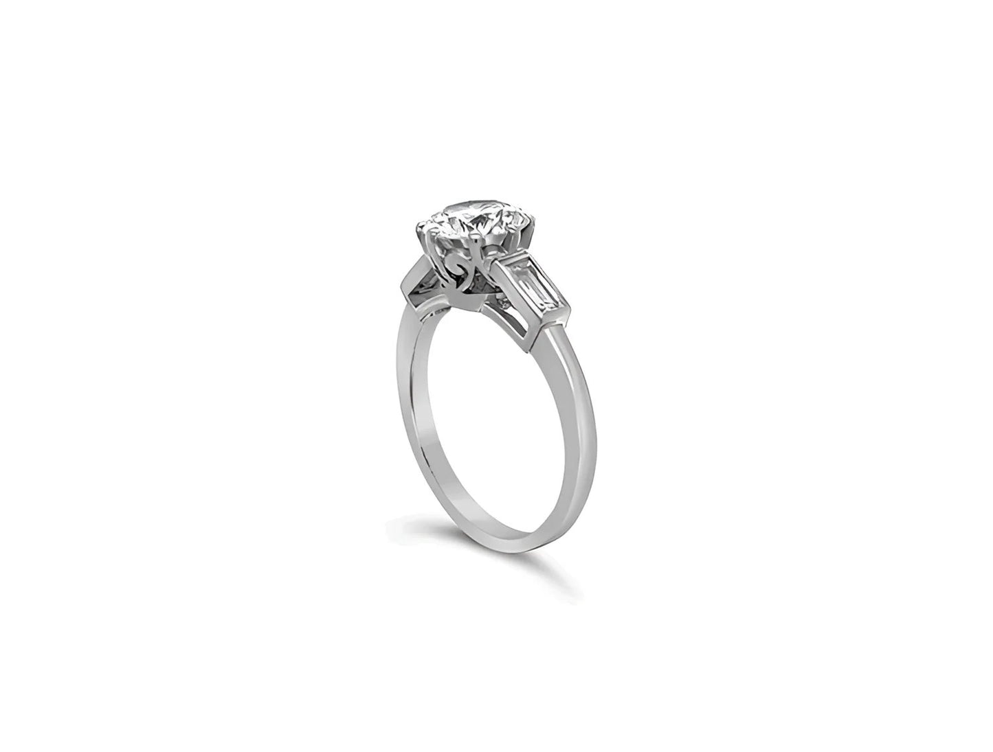 (REF 1512) 1.7ct Diamond Solitaire Ring (18ct White gold)