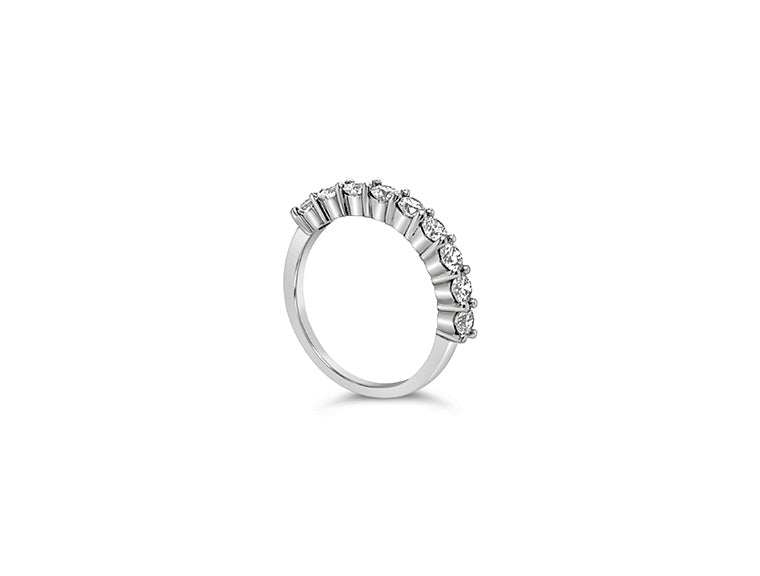 (REF 1532) 0.84ct Diamond Half Eternity Ring (18ct White Gold)