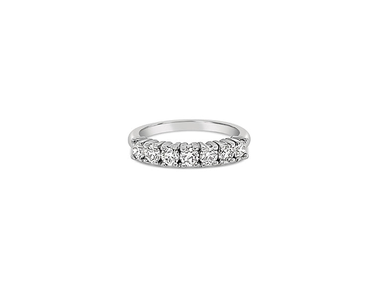 (REF 1534) 0.64ct Diamond Half Eternity Ring (18CT White Gold)