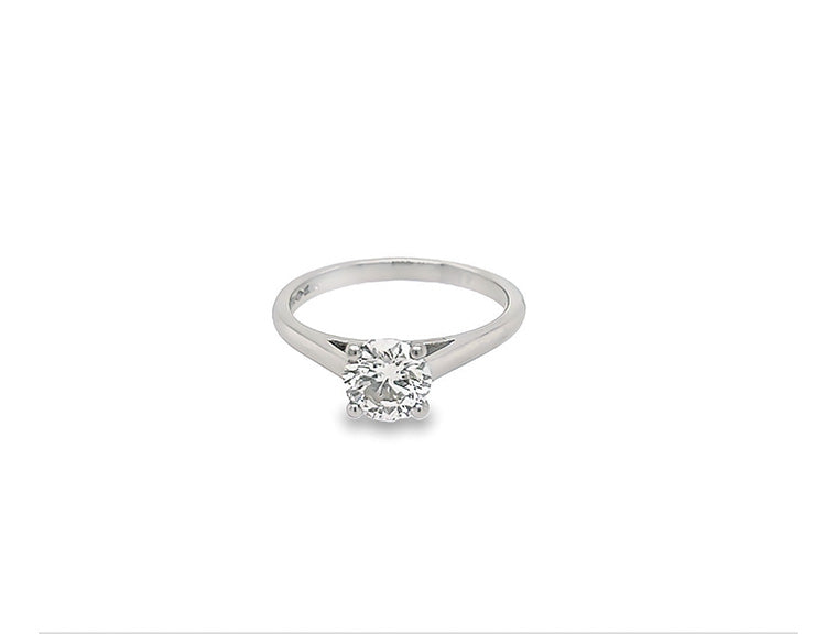 (REF 1662) 0.83cts Diamond Solitarie Ring (Platinum) GIA CERTIFICATE