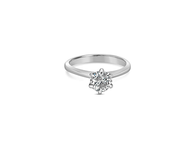 (REF 1697) 0.80ct Solitaire Diamond Ring (Platinum) IGI CERTIFICATE