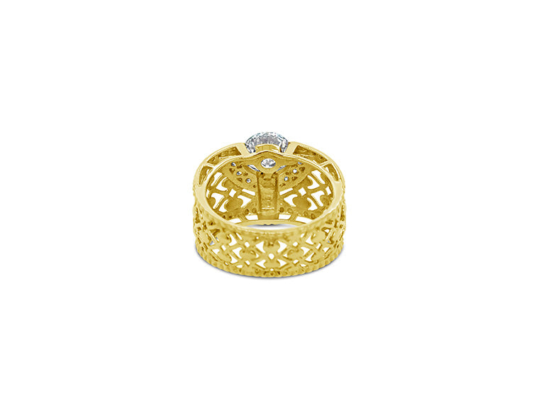 (REF 1747) 2.15cts Dubai Lab Diamond Ring (18ct yellow gold) IGI Certificate