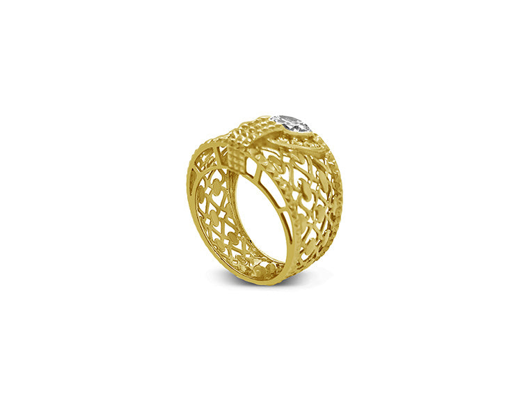 (REF 1747) 2.15cts Dubai Lab Diamond Ring (18ct yellow gold) IGI Certificate