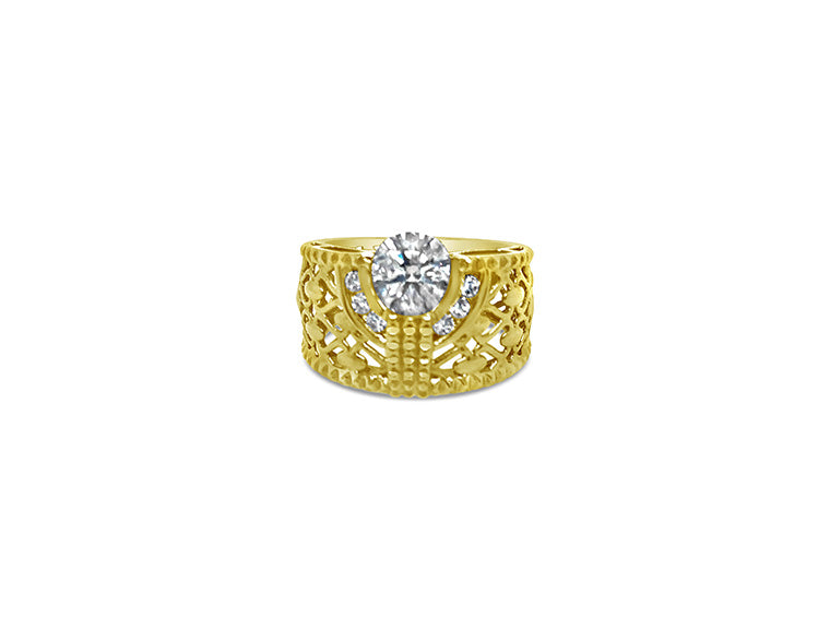 (REF 1747) 2.15cts Dubai Lab Diamond Ring (18ct yellow gold) IGI Certificate