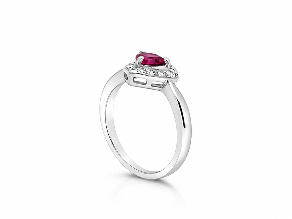 0.63ct Ruby & Diamond Ring – Platinum