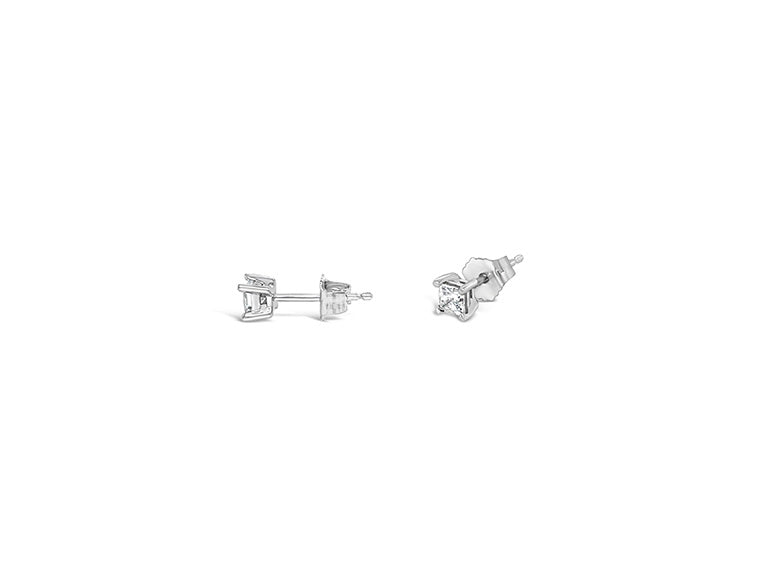 (Ref 1778) 0.33ct Diamond Princess Earring (14ct White Gold)