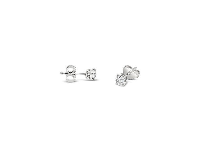 (Ref 1780) 0.50ct Diamond Stud Earring (14ct White Gold)