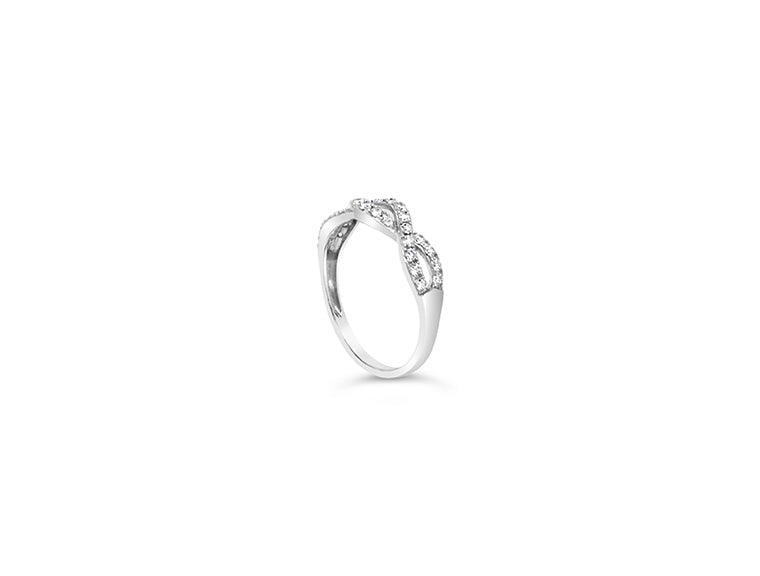 (Ref 1815) 0.25ct Half Eternity Diamond Ring (9ct White Gold)