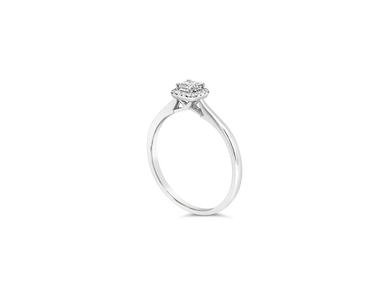 (Ref 1834) 0.24ct Solitaire Diamond Ring (18ct White Gold) GIA Certificate