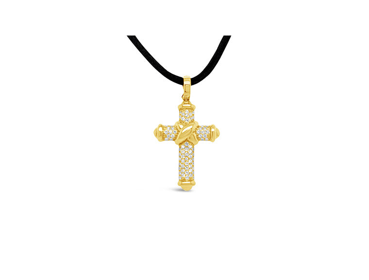(Ref 1841) 0.67ct Pendant Diamond Cross (18ct Yellow Gold)