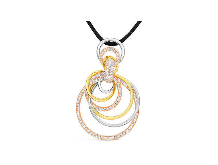 (Ref 1843) 2.09ct Pendant Comolli Diamond (18ct Rose/White/Yellow Gold)