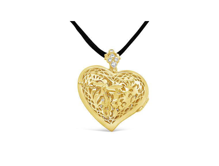 (Ref 1844) 5.23ct Pendant Diamond Heart (18ct Yellow Gold)