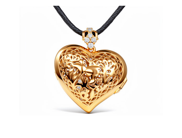 5.23ct Diamond Heart Pendant – 18ct Yellow Gold