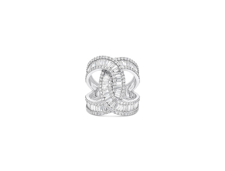 (Ref 1857) 2.59ct Baguette Diamond Ring (18ct White Gold)