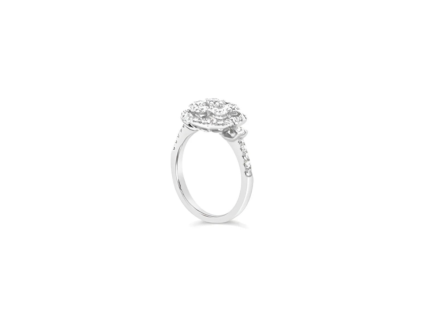 (Ref 1859) 1.37ct Cluster Diamond Ring (18ct White Gold)