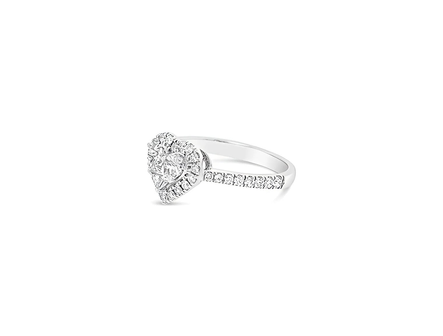 (Ref 1860) 0.92ct Heart Diamond Ring (18ct White Gold)